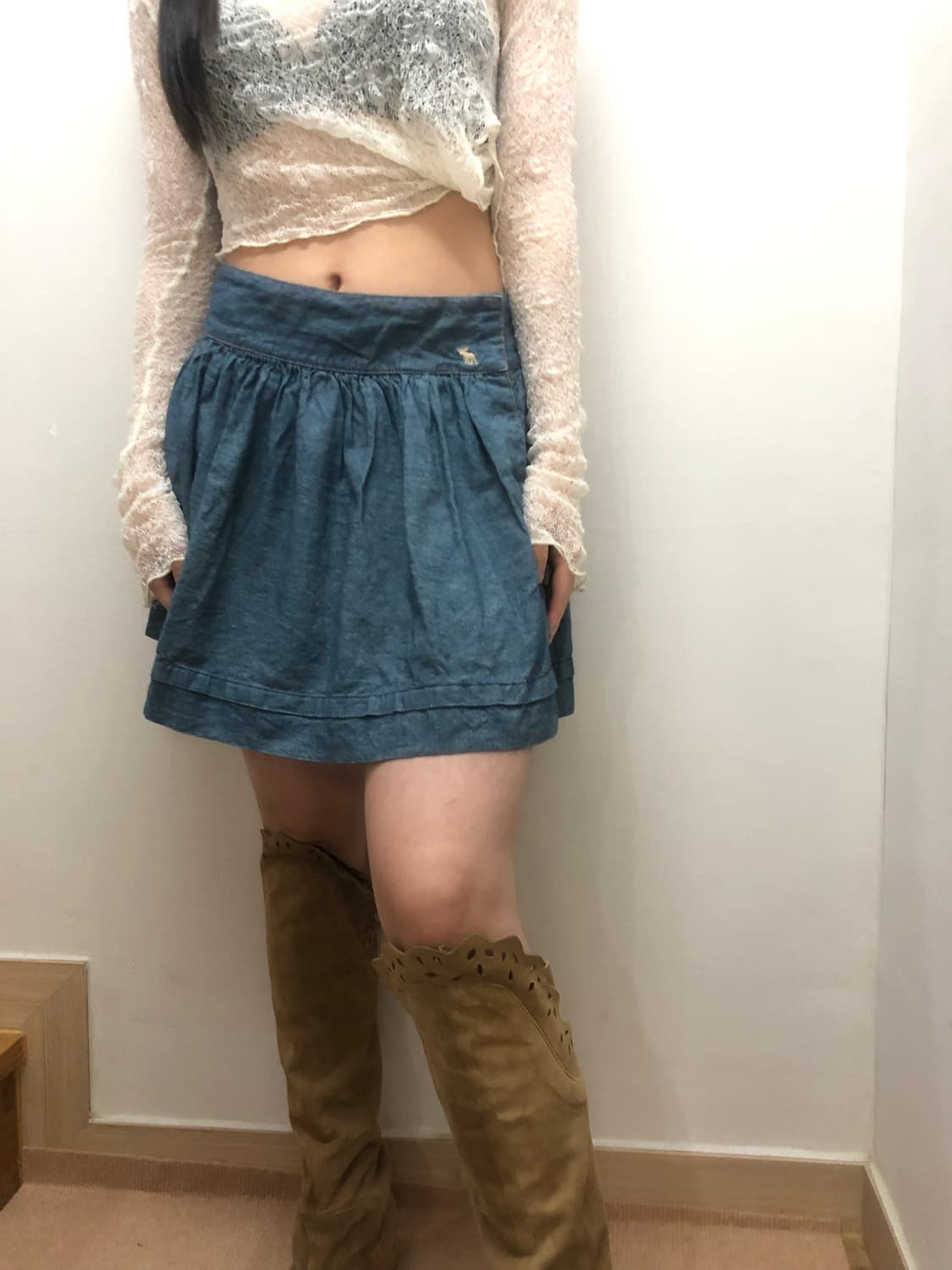 빈티지 아베크롬비 데님 미니 스커트 상품이미지2