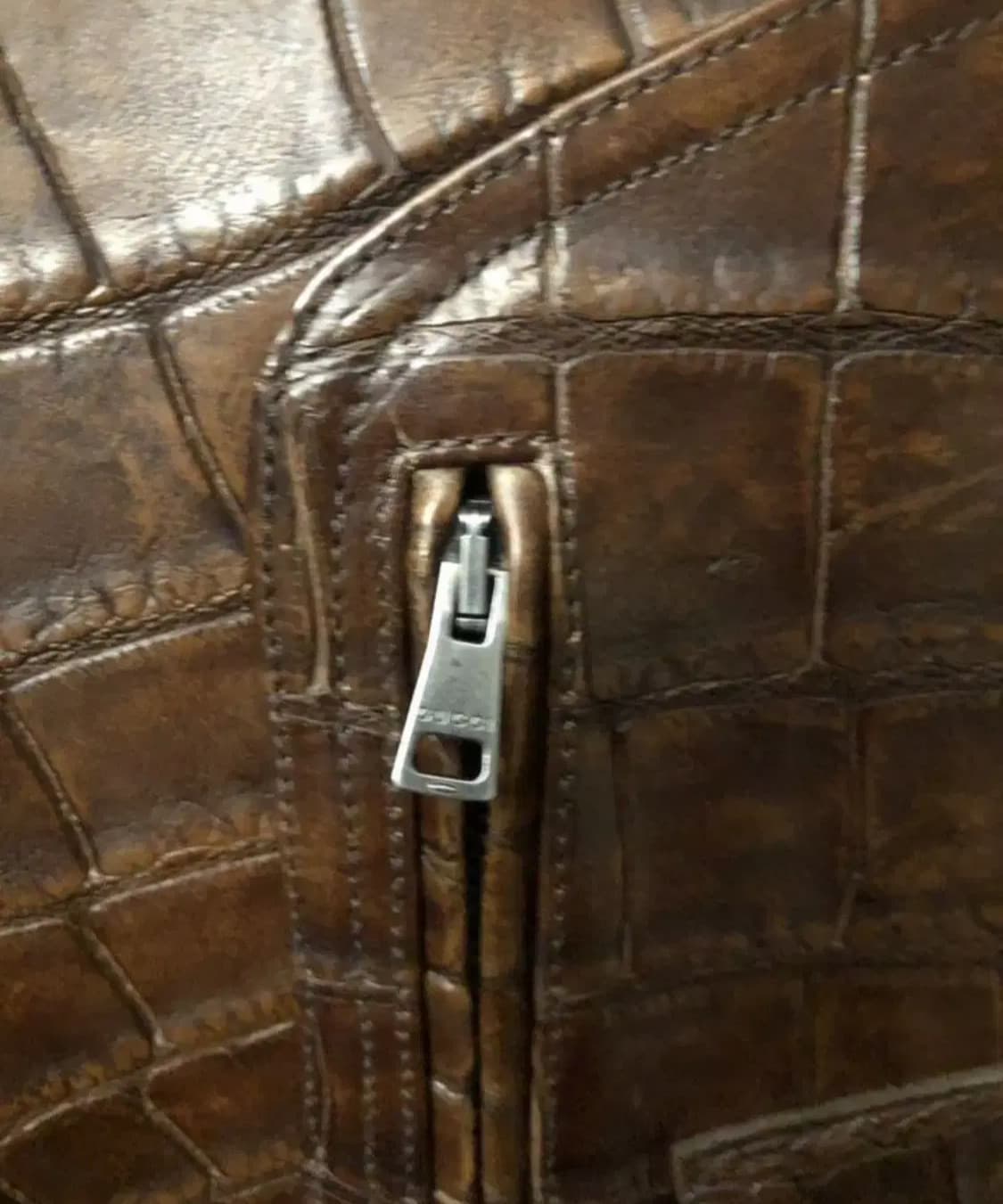 구찌 익스클루시브 바이커 재킷(크로커다일 스킨-악어가죽)해외발송 상품이미지3