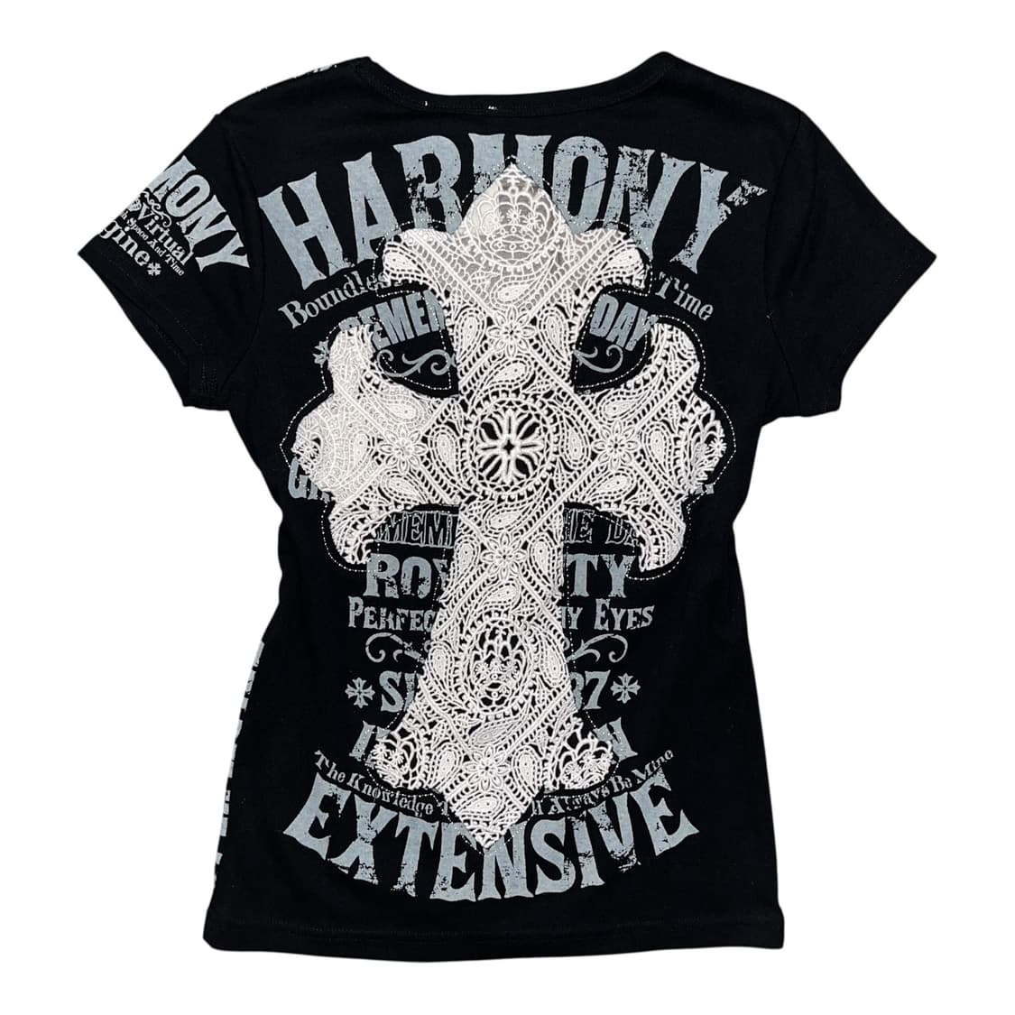 Glitz 글리츠 십자 크로쉐 반팔티 펑크y2k갸루 상품이미지1