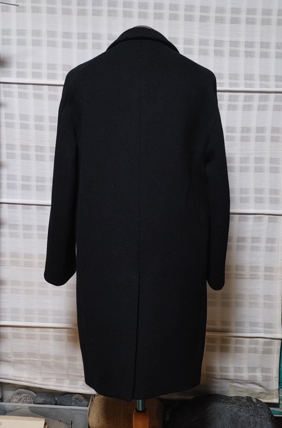 (한섬) 시스템 옴므 블랙 오버핏 코트 95 (100 가능) 상품이미지2