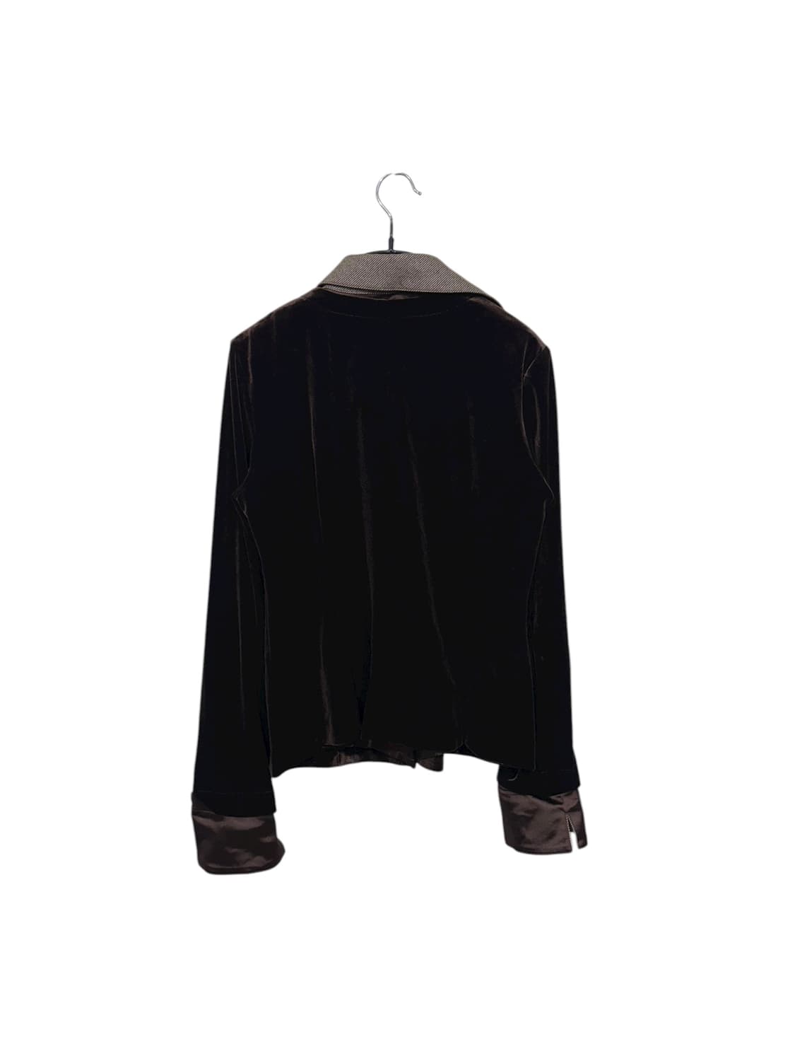 LA.SUMER mixed fabric velvet shirt  상품이미지6