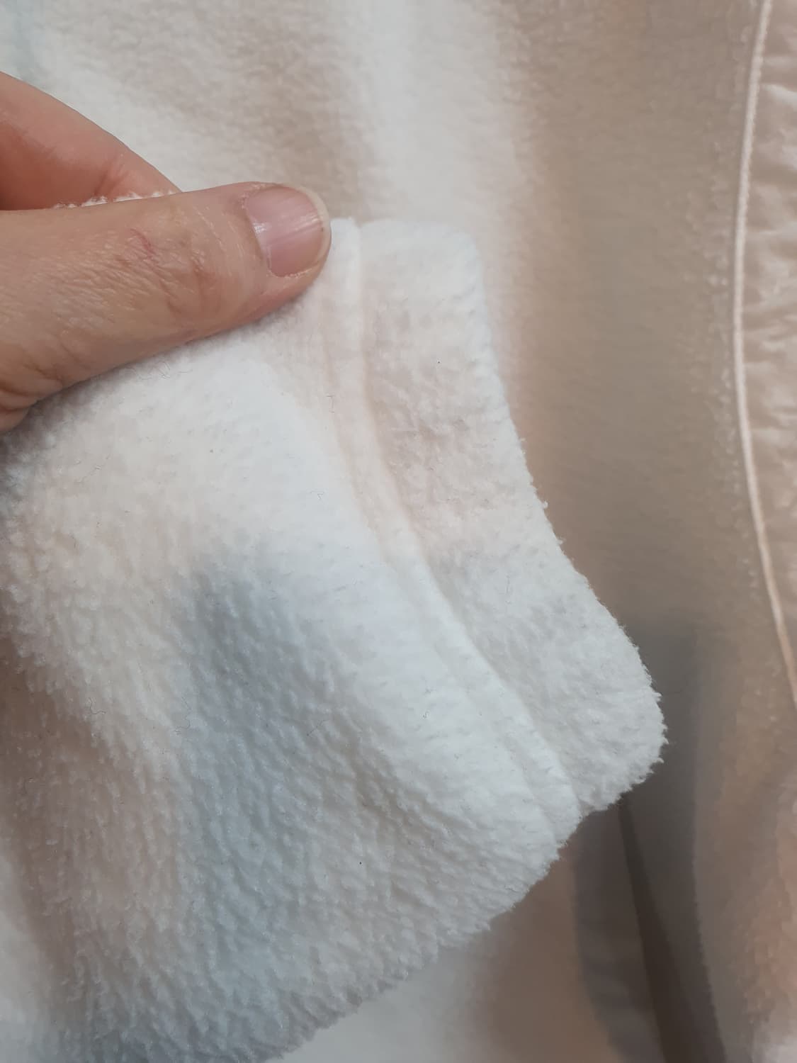 아디다스 뽀글이 후리스 자켓 아이보리  상품이미지7