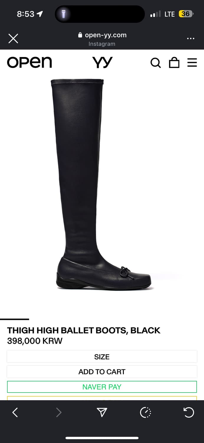Open yy THIGH HIGH BALLET BOOTS 245 상품이미지1