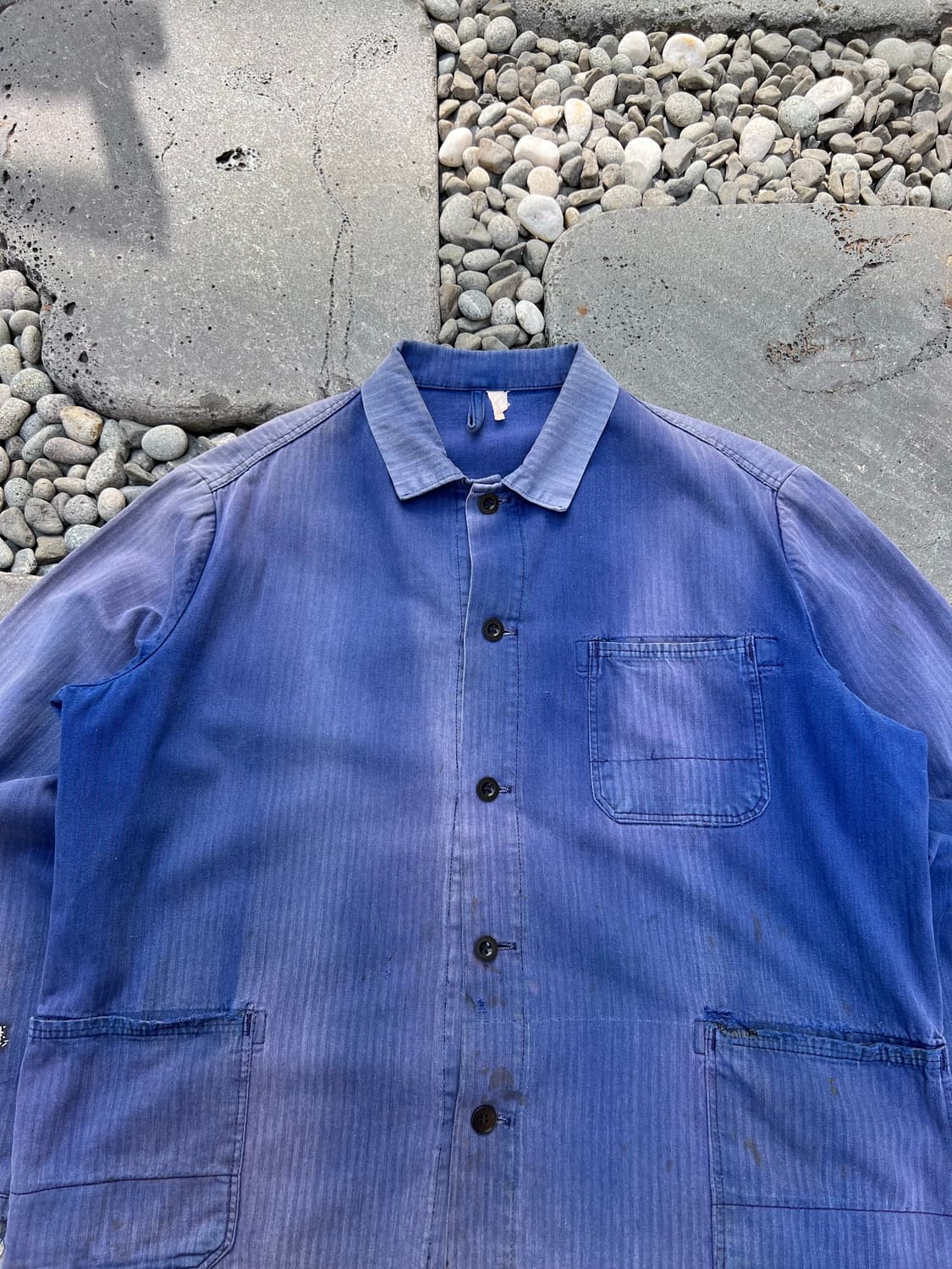 HARD FADED WASHING BLUE HBT 헤링본프렌치워크자켓 상품이미지6