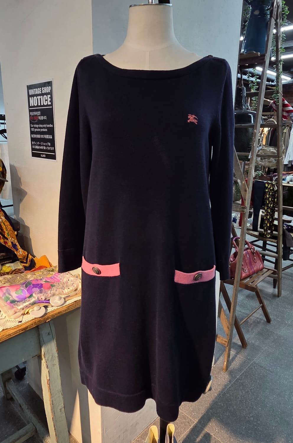 BURBERRY 버버리 네이비원피스 상품이미지1