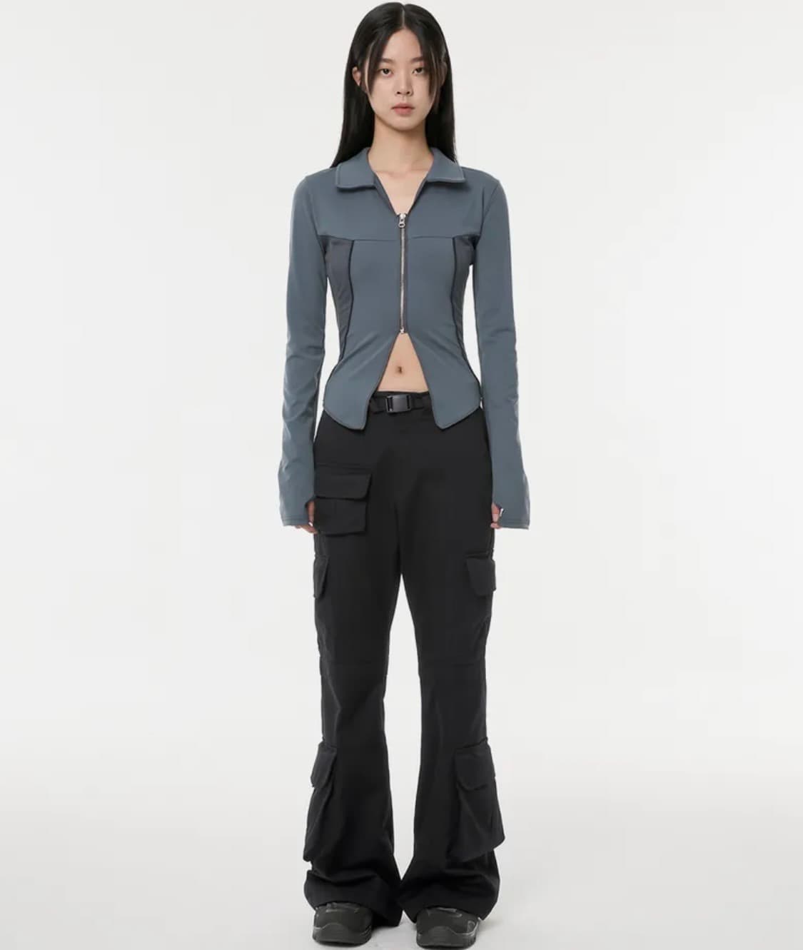 플레어업 5.cargo Flare Pants black 상품이미지2