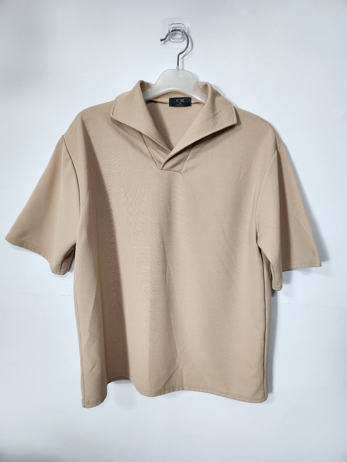 CM 베이지 반팔 카라티 105 XL 새제품 상품이미지1