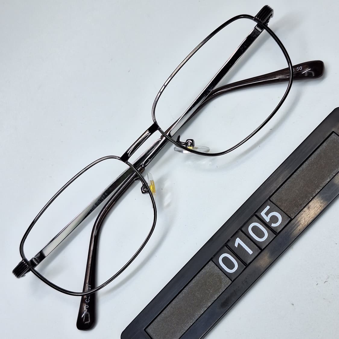 00s 일본 빈티지/ 건메탈 스퀘어 메탈 안경테 레트로 클래식 수입 패션 상품이미지1