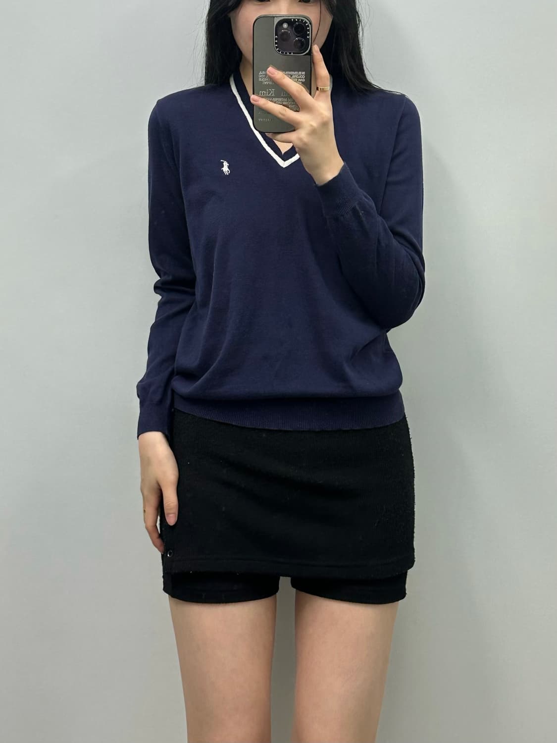 폴로 랄프로렌 네이비 브이넥 니트 상품이미지1