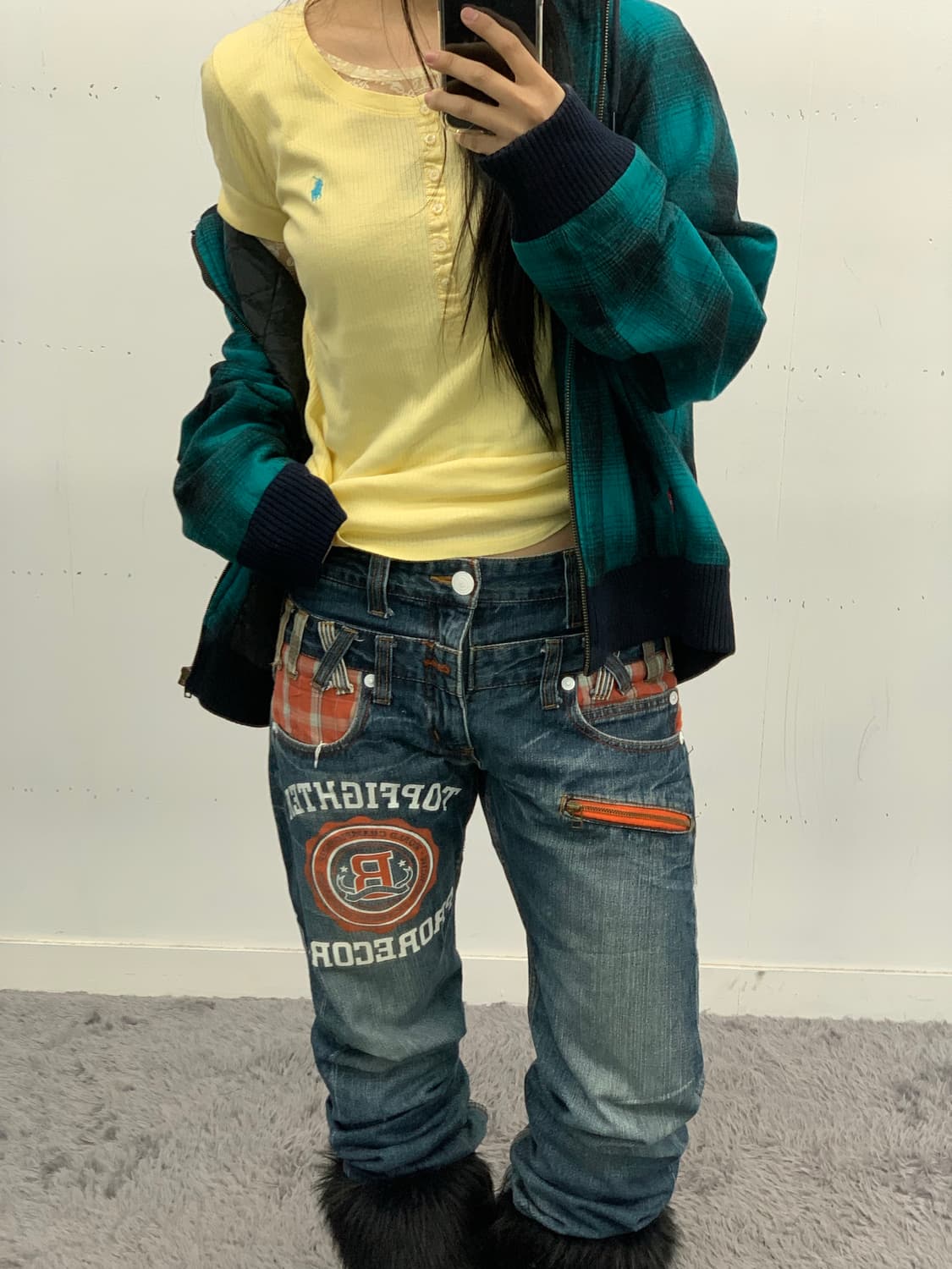 리바이스 민트 체크 후드 점퍼 상품이미지2