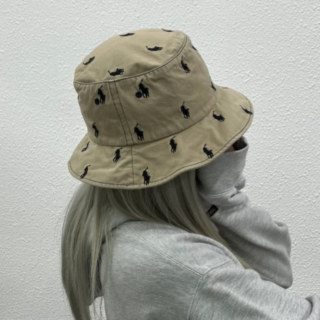 폴로 랄프로렌 네이비포니 아이보리 버킷햇 상품이미지3