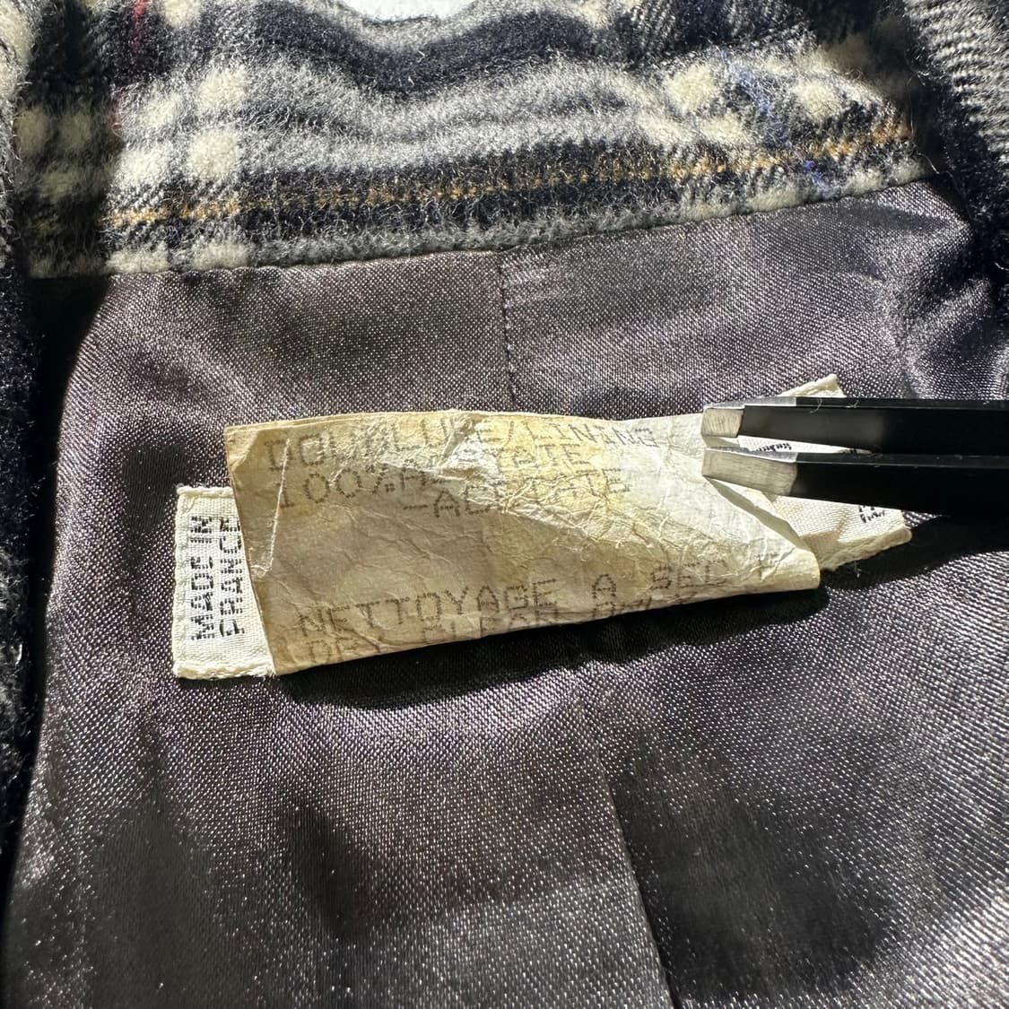 입생로랑 울 체크 더블 자켓 상품이미지8