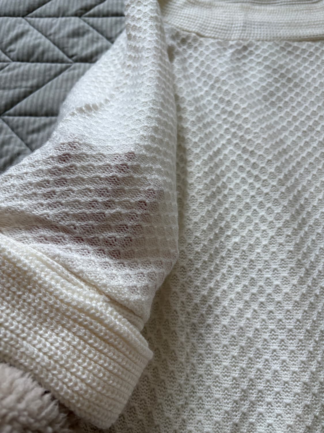 White basic knit one piece 상품이미지6