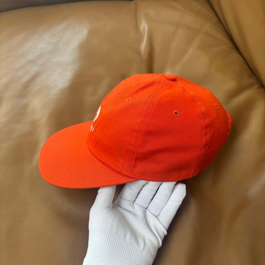 BEAMS 빔즈 빔스 6패널 볼캡 모자 워시드 오렌지 상품이미지4