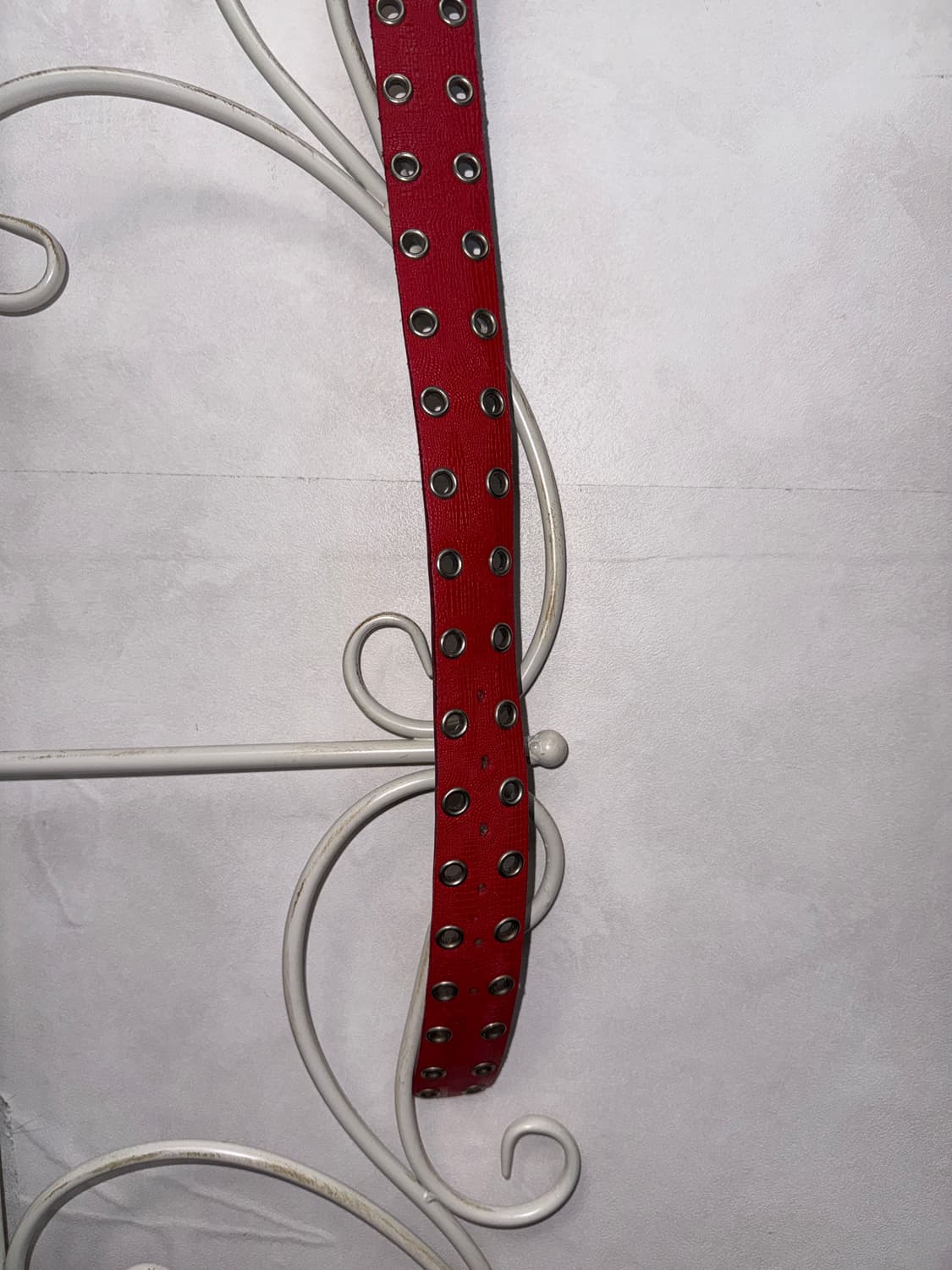 Red oriental flower cubic buckle belt 상품이미지6