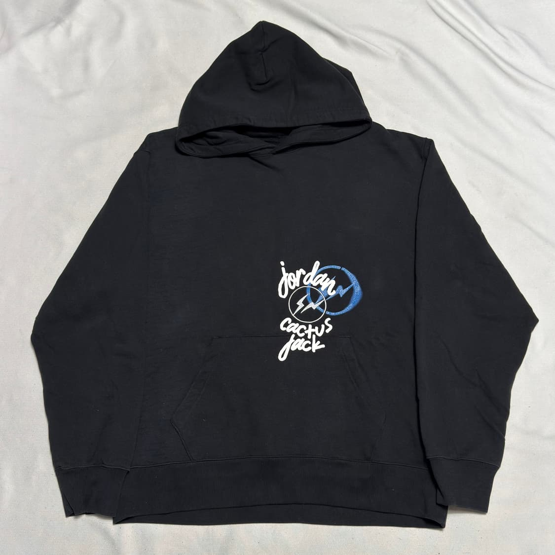 XXL 조던 X 트래비스 스캇 프라그먼트 블랙 후드티  상품이미지2