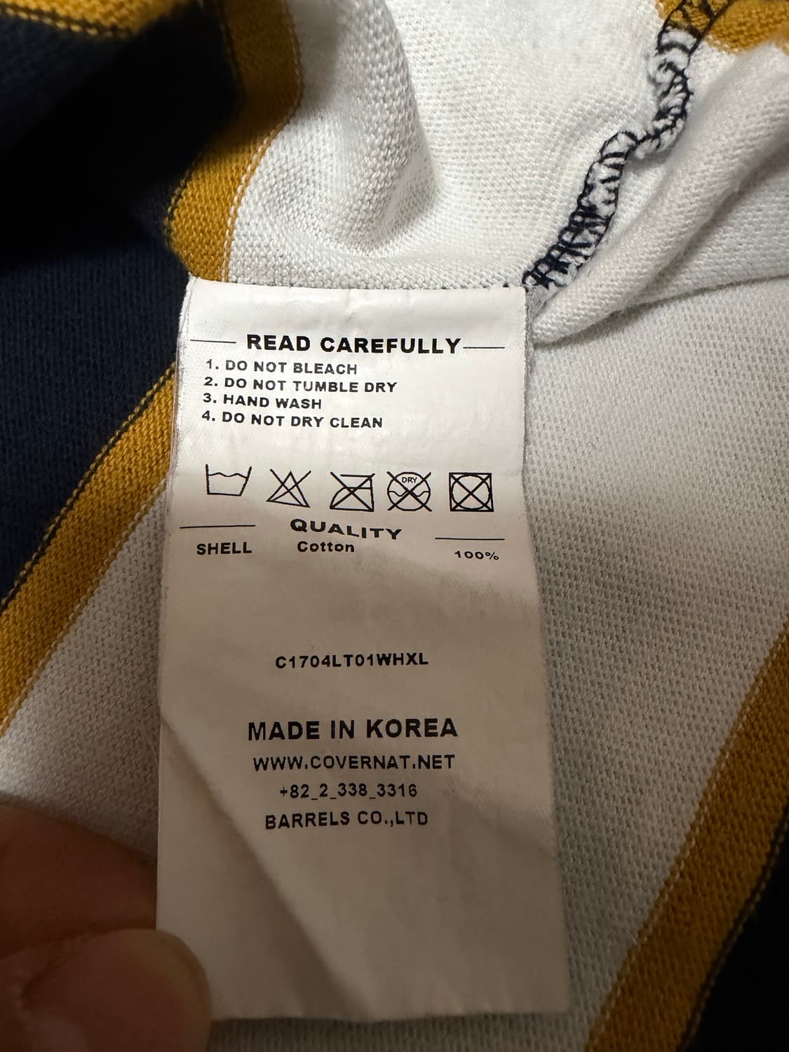 [XL] 커버낫 스트라이프 코튼 긴팔티 상품이미지5