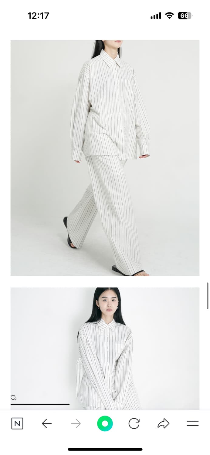 유노이아 시어서커 스트라이프 셔츠 상품이미지9