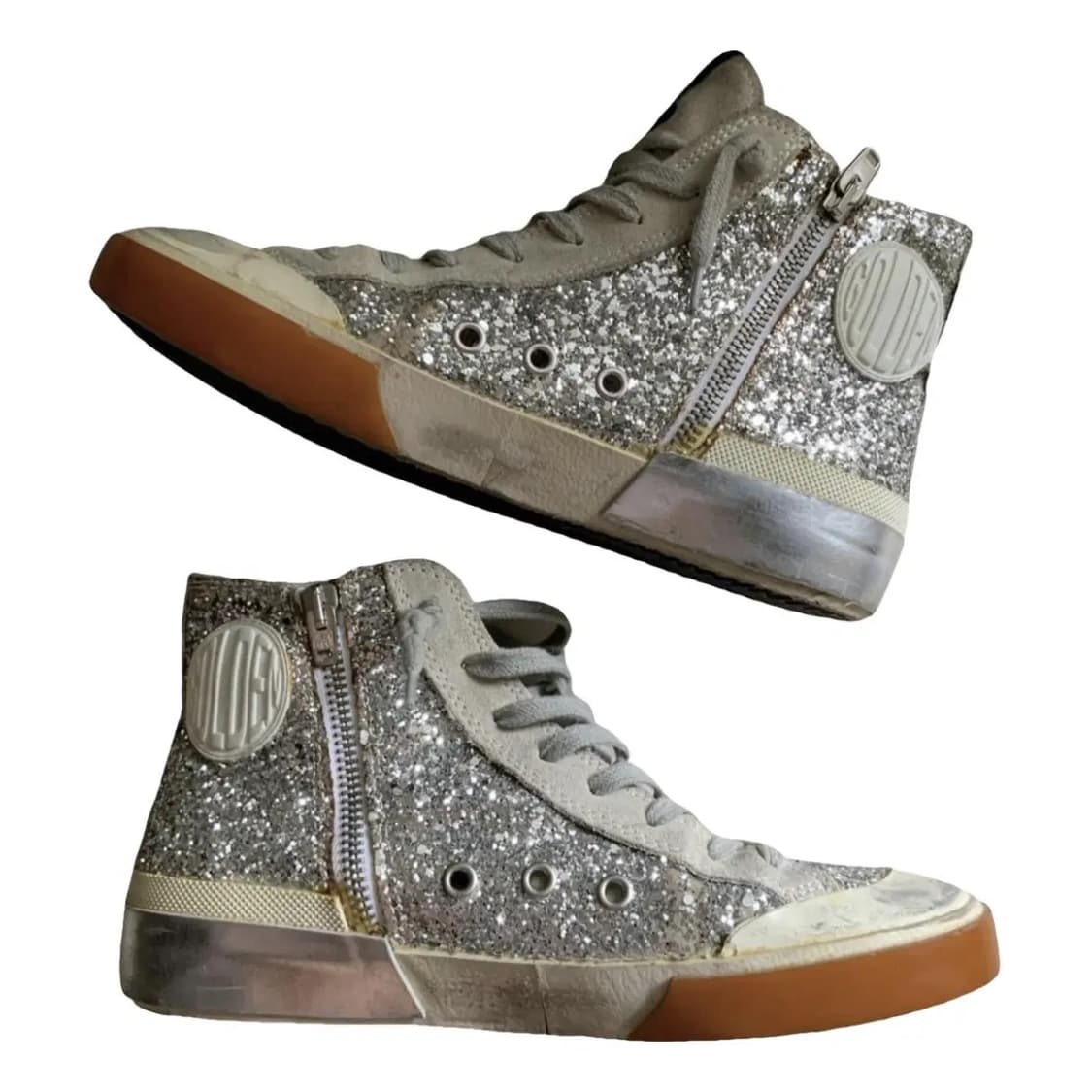 골든구스 Golden goose 프란시 실버 글리터 스니커즈 35 상품이미지1