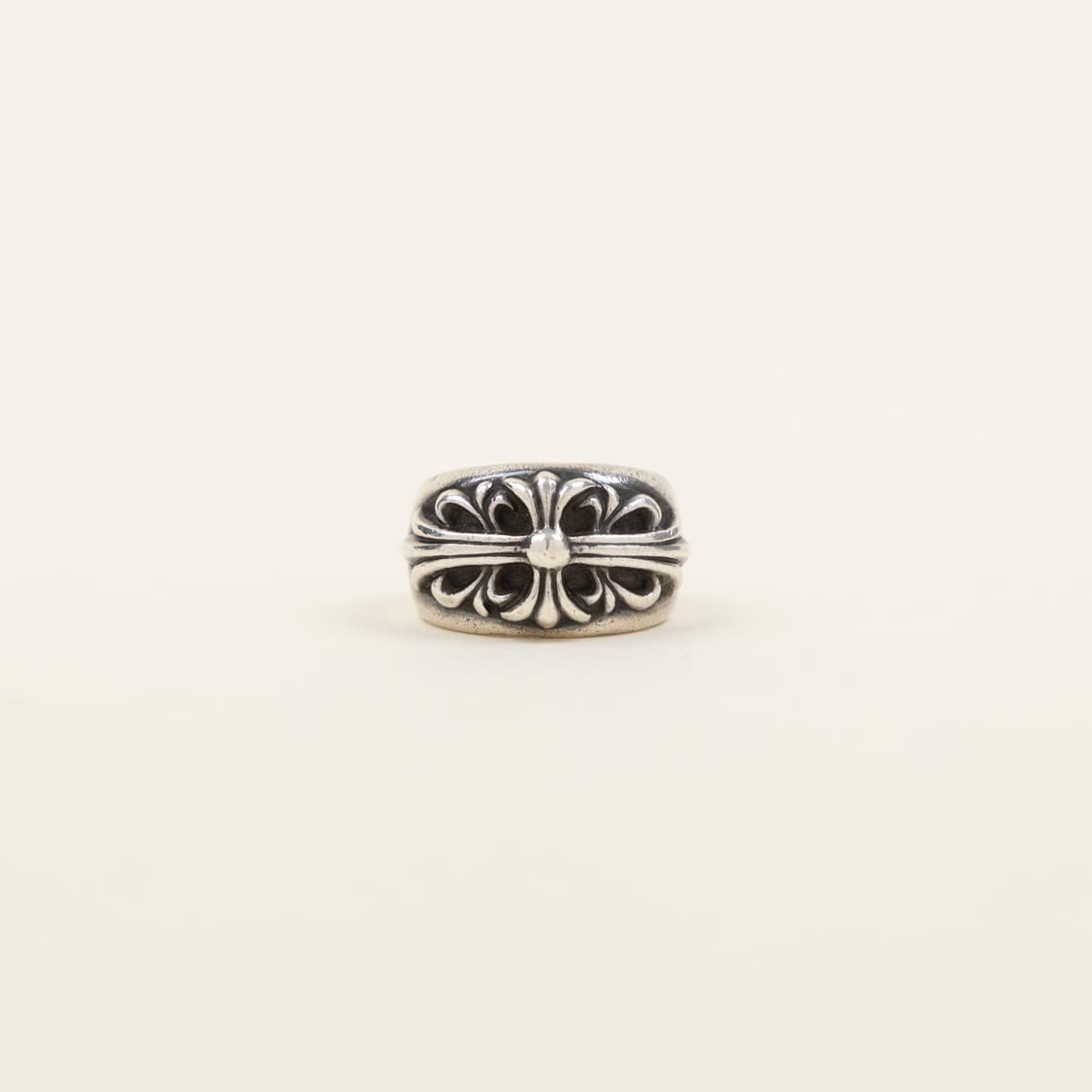 크롬하츠 플로랄 크로스링 US 7 일본 정품 남성 새끼 반지 상품이미지3