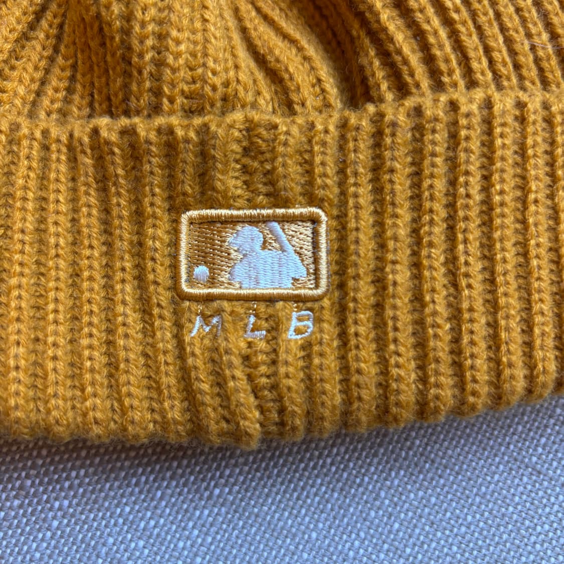 뉴에라 MLB 뉴욕 양키스 머스타드 컬러 숏비니 아크릴100 남여공용 상품이미지3
