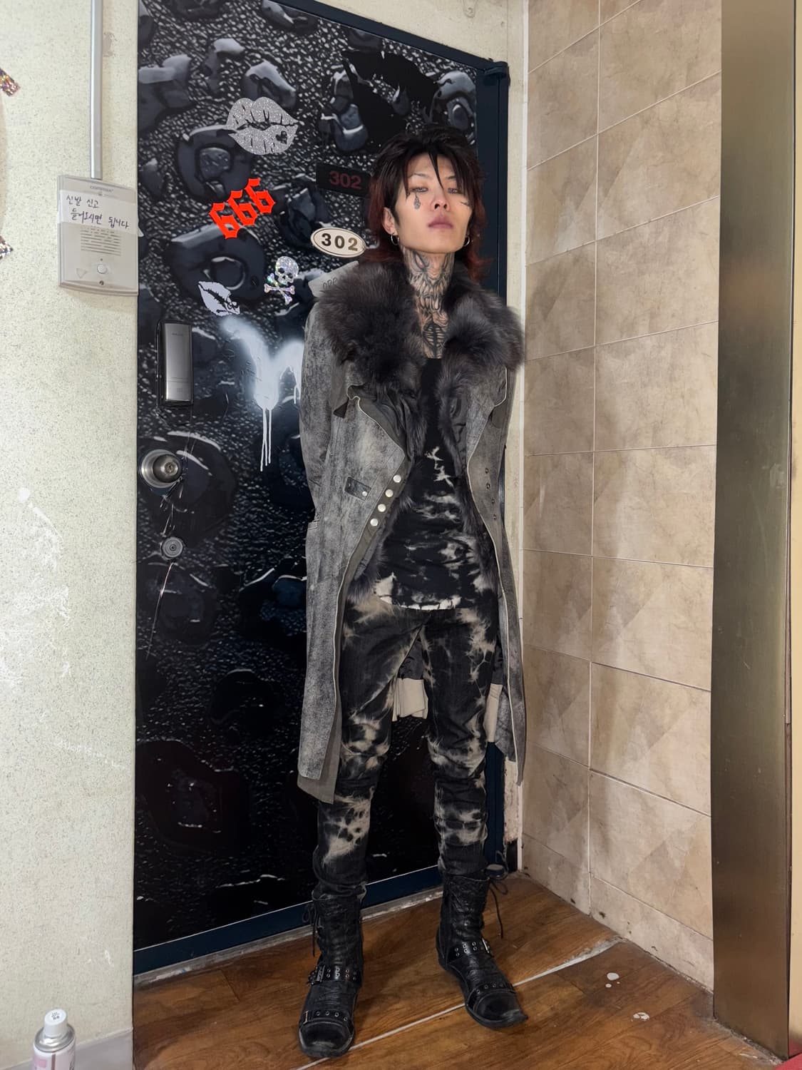 Vkei suede fur long coat 상품이미지1