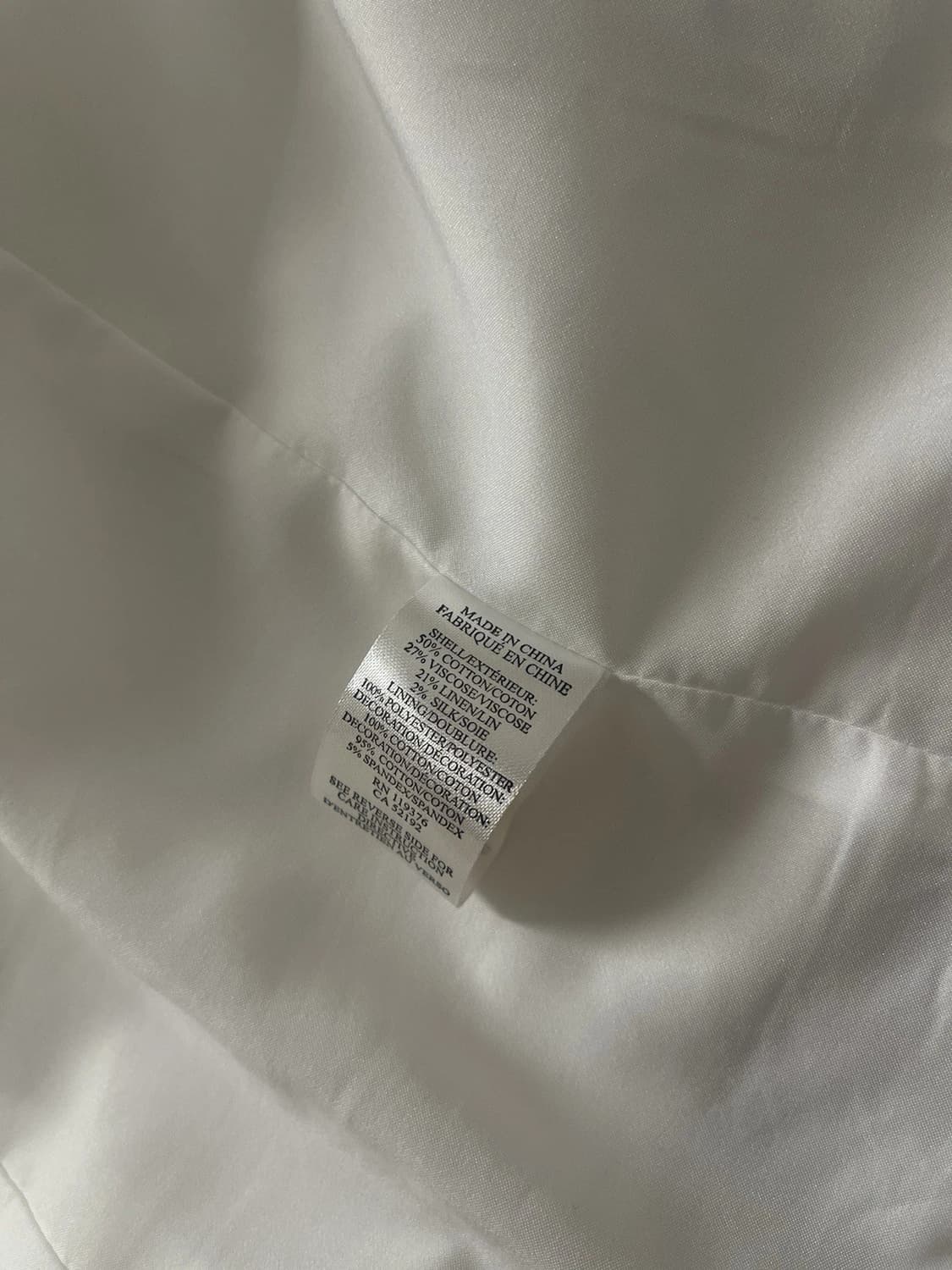 헬무트 랭 컬러블록 린넨 믹스 노칼라 블레이저 자켓 상품이미지6