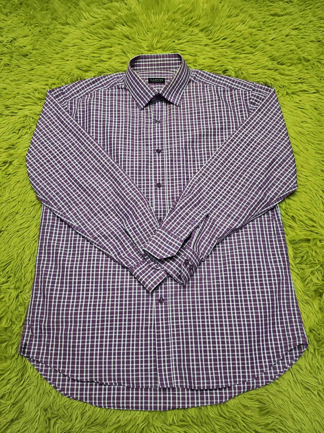 랑방 컬렉션(LANVIN) 정품 체크 남성 셔츠 (105) 상품이미지1