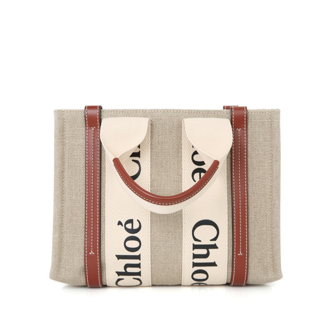 끌로에 우디 스몰 토트 캔버스 우디 크로스백 CHC22AS397I2690 상품이미지4
