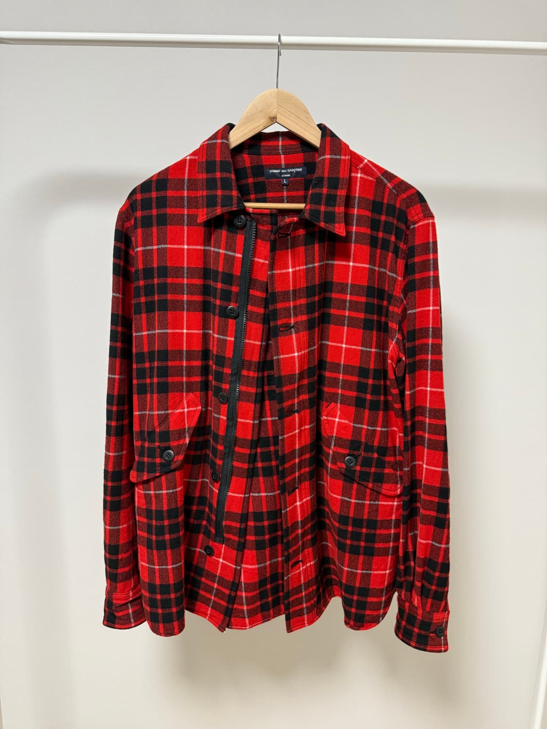 Comme des garcons homme 플란넬 셔츠 자켓 상품이미지3