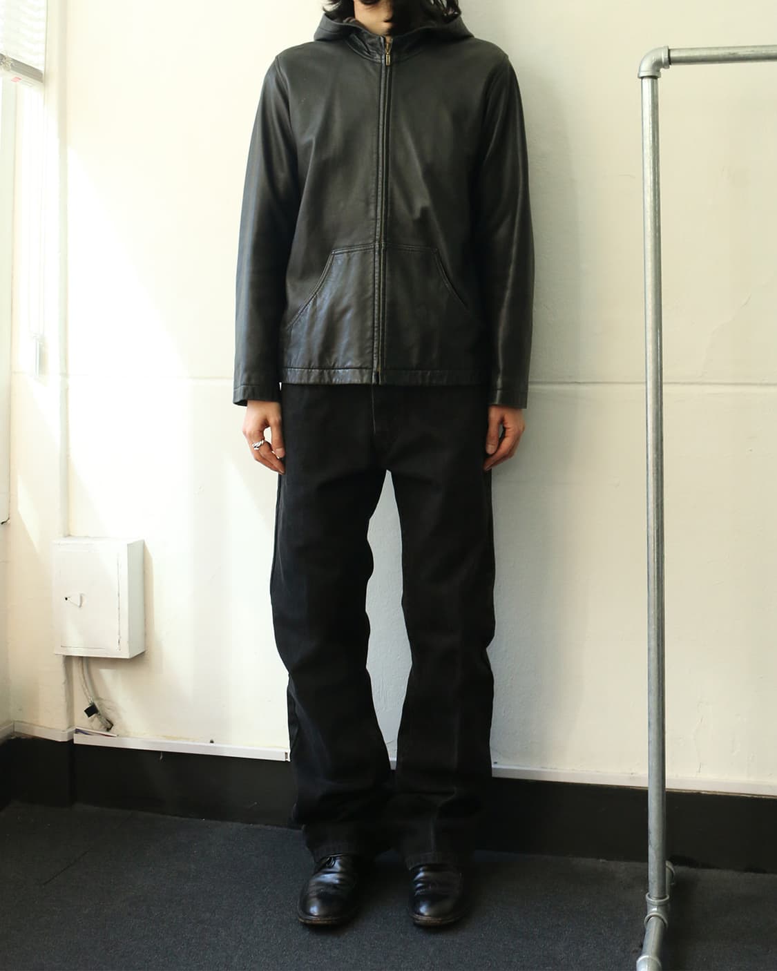 갭 램스킨 레더 후드 자켓  상품이미지3