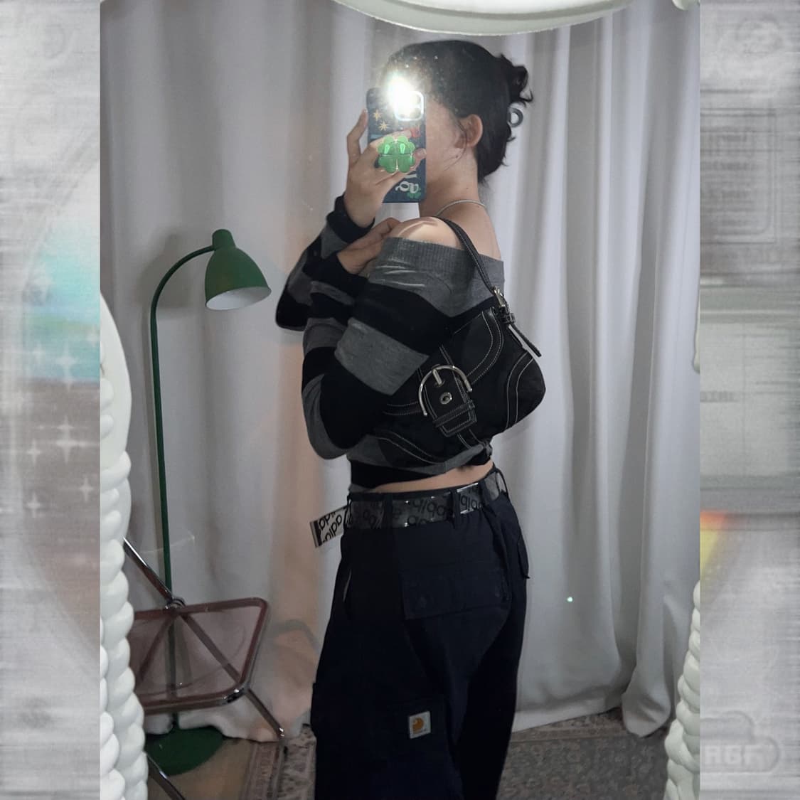 코치 블랙 스티치 숄더백 상품이미지9