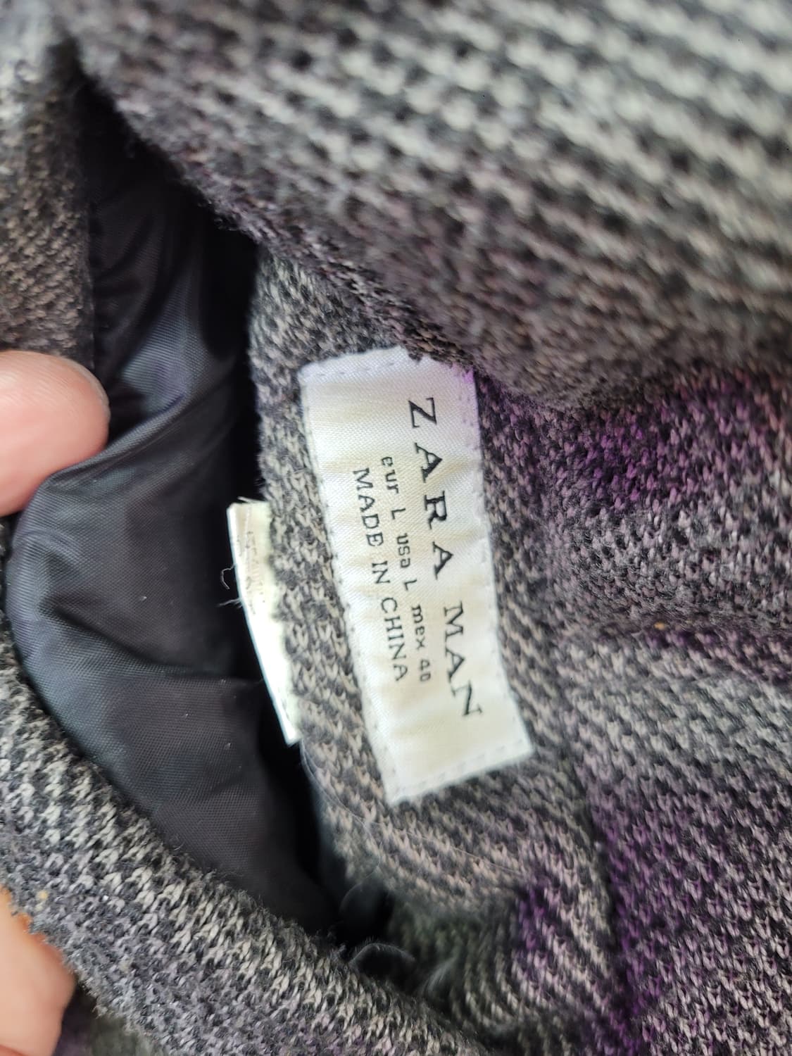 ZARA MAN 자라 코듀로이 브라운 면 그레이 양면 패딩 조끼 상품이미지4