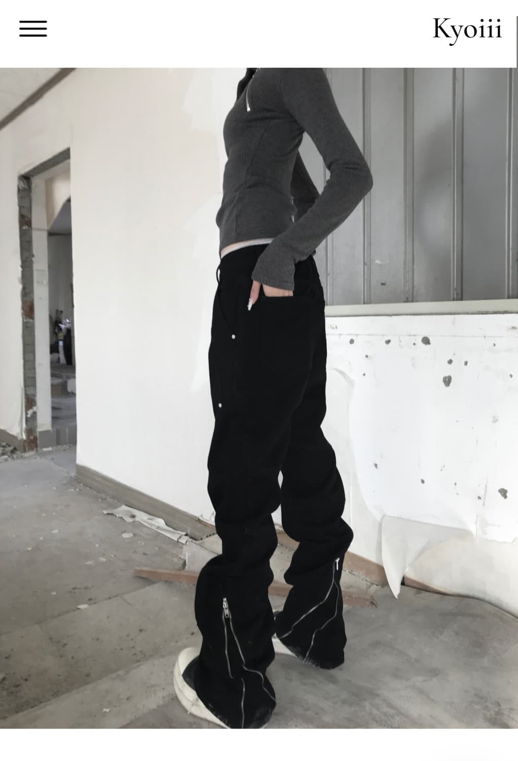 Kyoiii 쿄이 grind zip cargo pt 상품이미지1