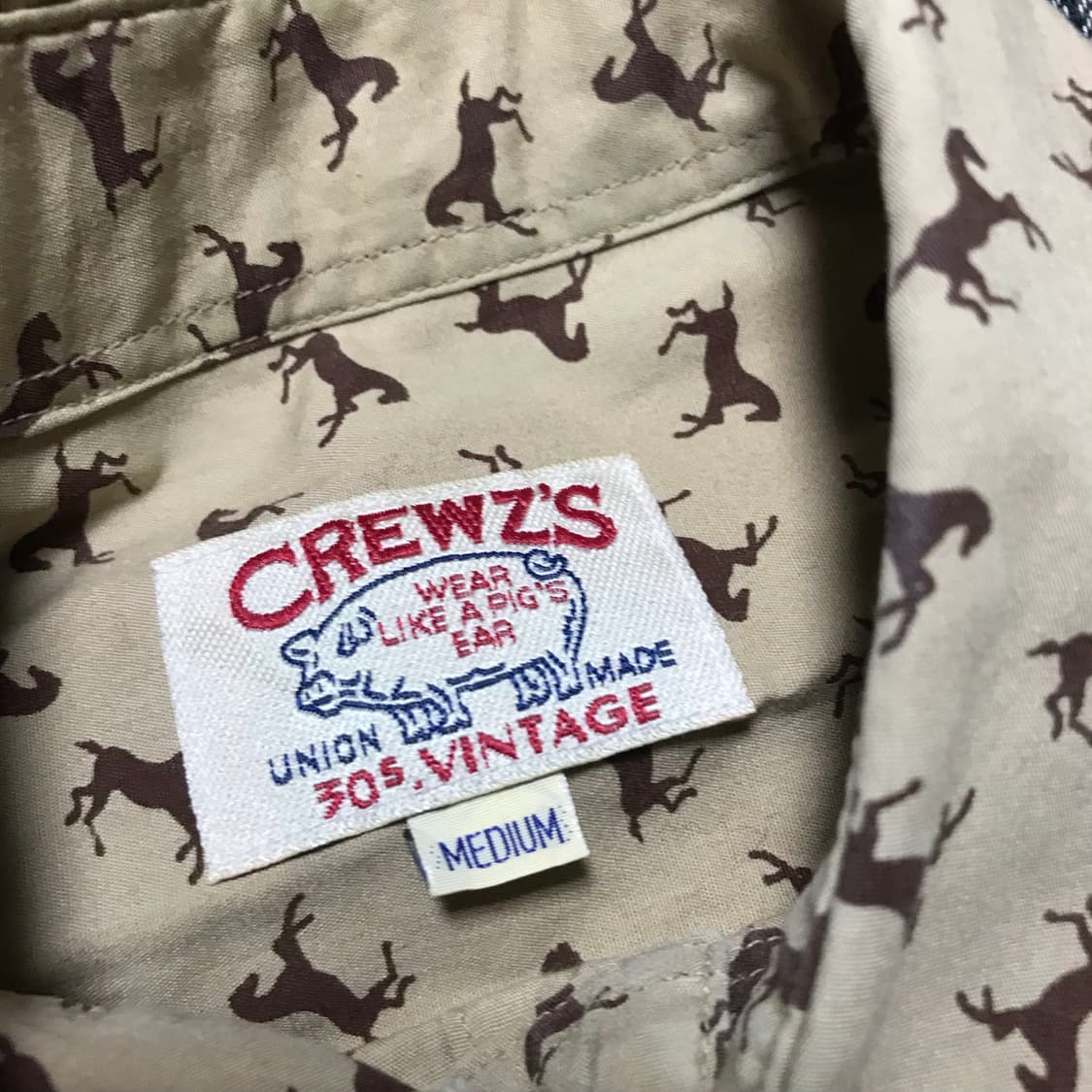 일본산 crewz’s 30s 홀스 패턴 버튼다운 셔츠 상품이미지3
