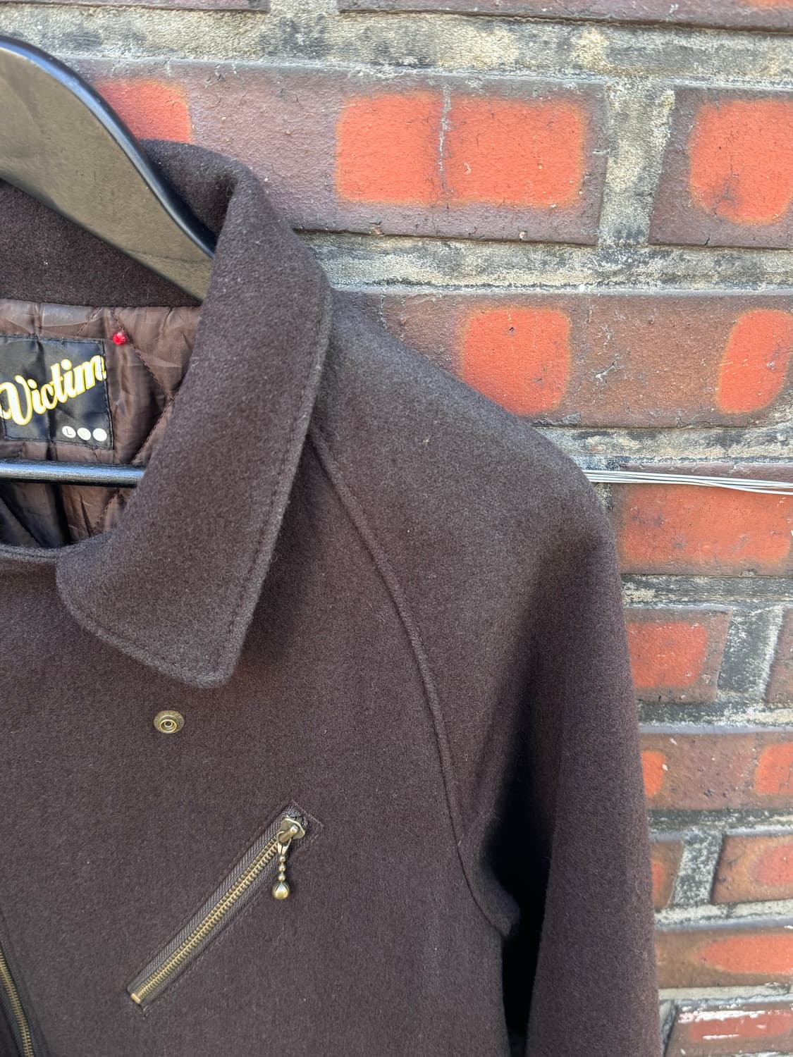 Victim 투웨이 언발란스 울 더블 라이더자켓 상품이미지9