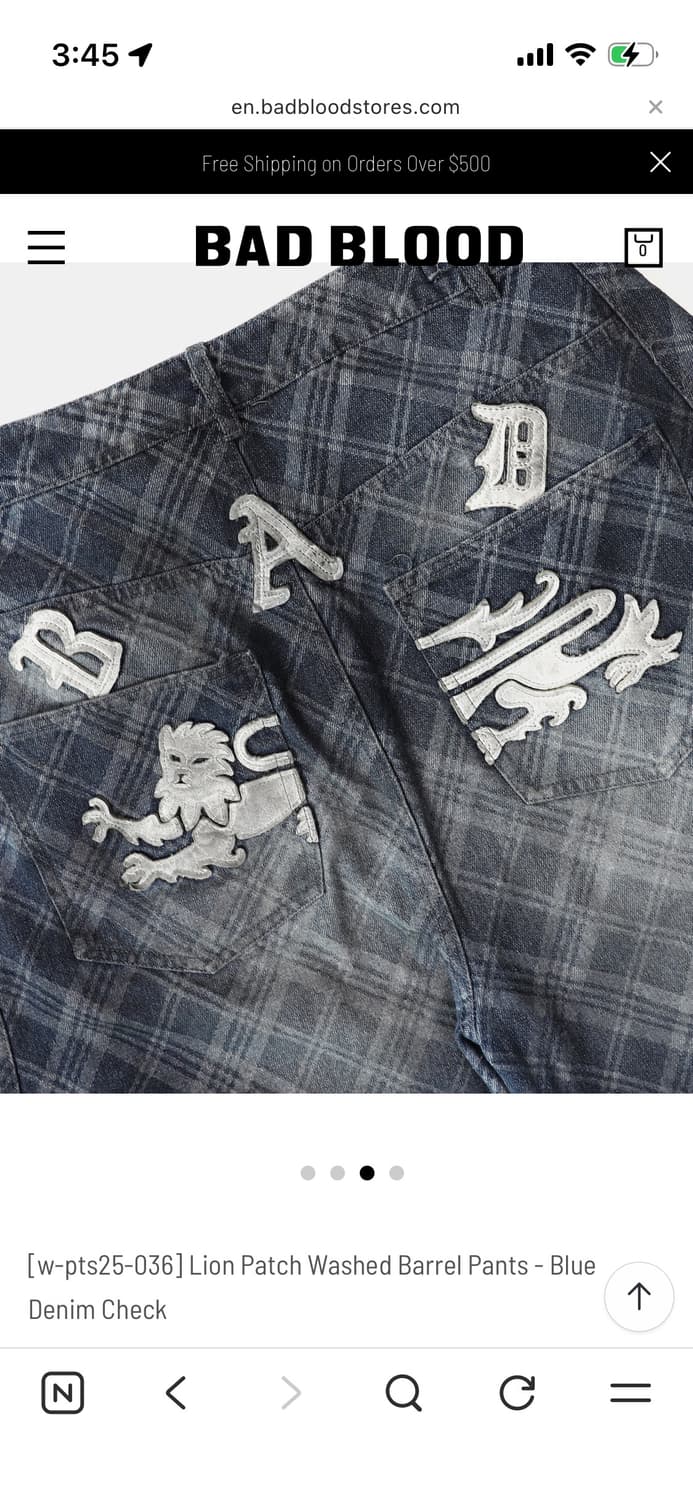 Lion Patch Washed Barrel Pants  상품이미지3