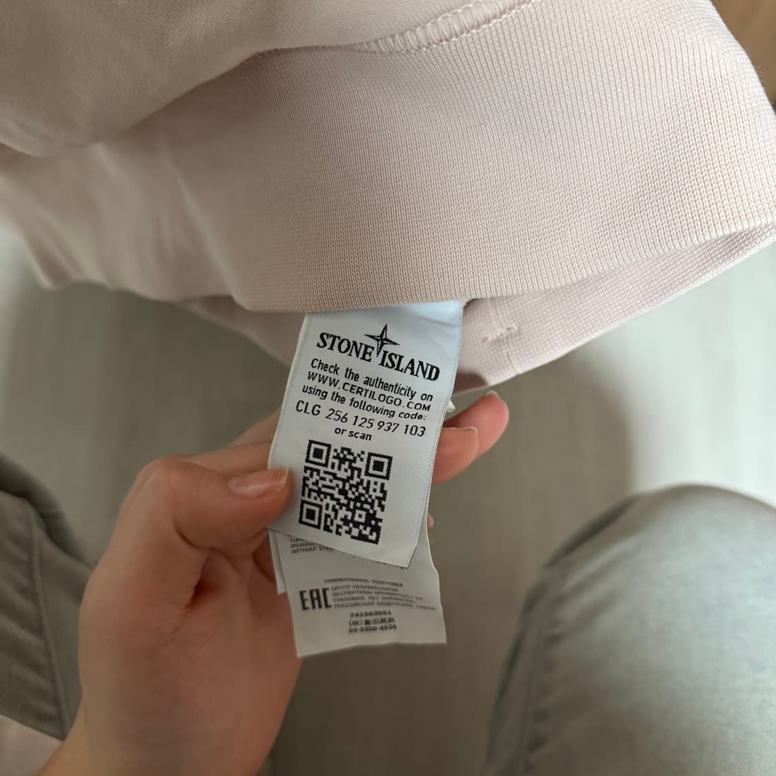 스톤아일랜드 핑크 맨투맨S 상품이미지3