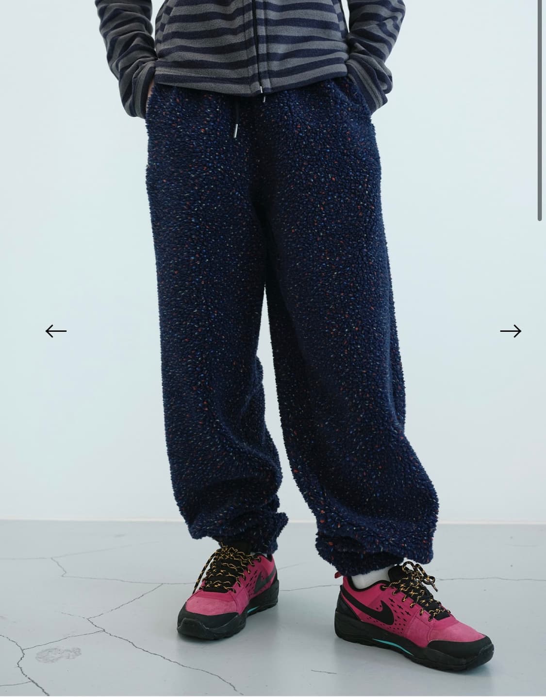 엔조블루스 도티 부클 조거 팬츠 네이비 상품이미지1