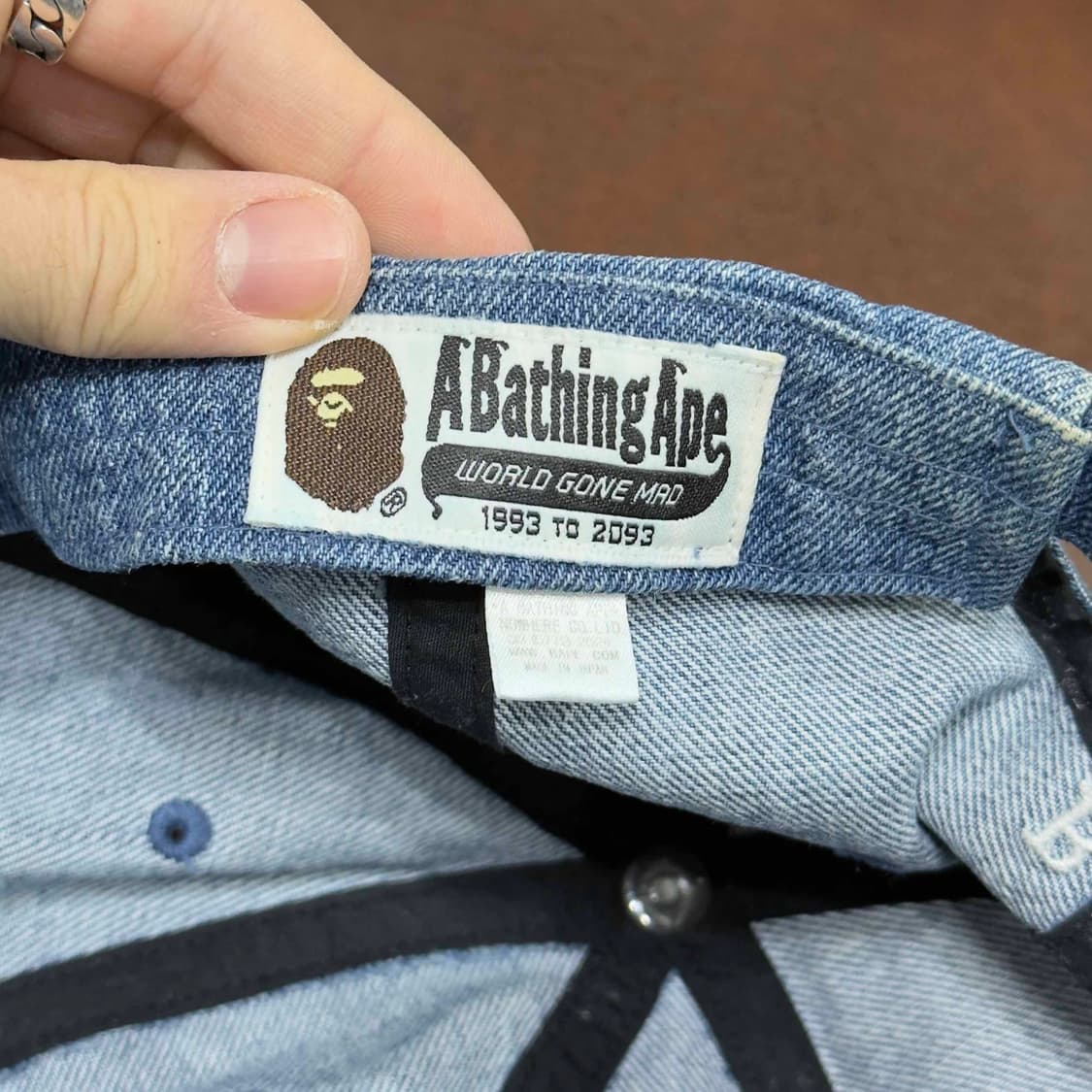 베이프 데님 로고 볼캡 상품이미지7