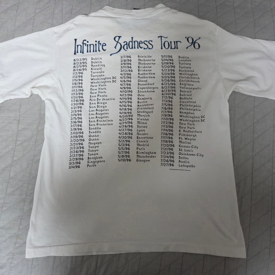 [L] 90s 스매싱펌킨스 인피니트 새드니스 투어 빈티지 밴드티 상품이미지6