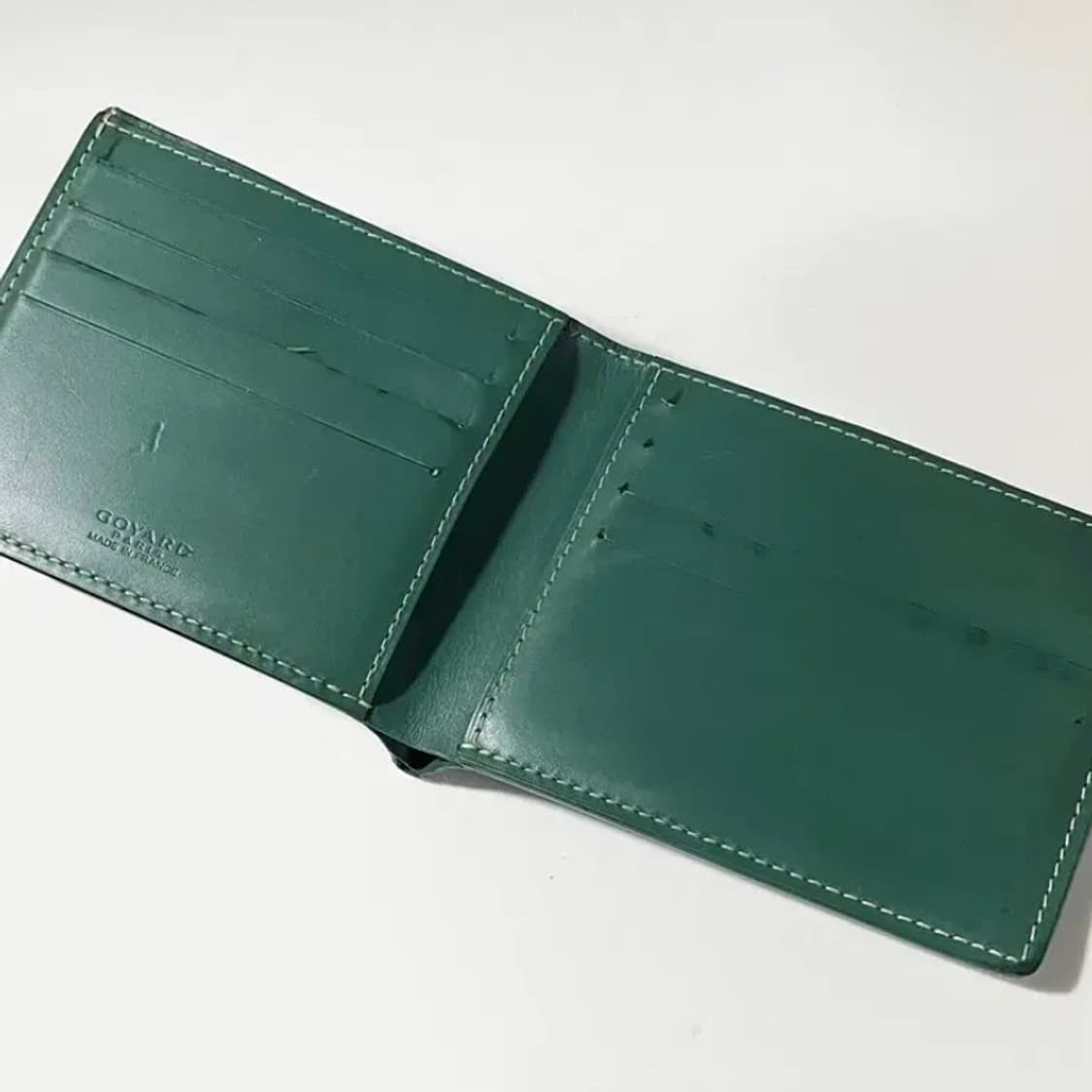 [정품] GOYARD 고야드 빅투와르 그린 카프스킨 반지갑 상품이미지5