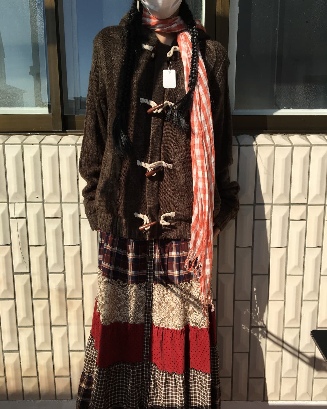  check pattern scarf 상품이미지2