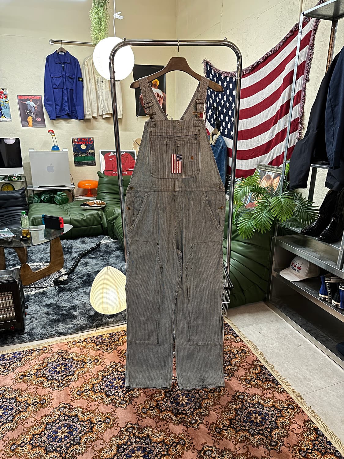 칼하트 더블니 히코리 오버올 상품이미지4