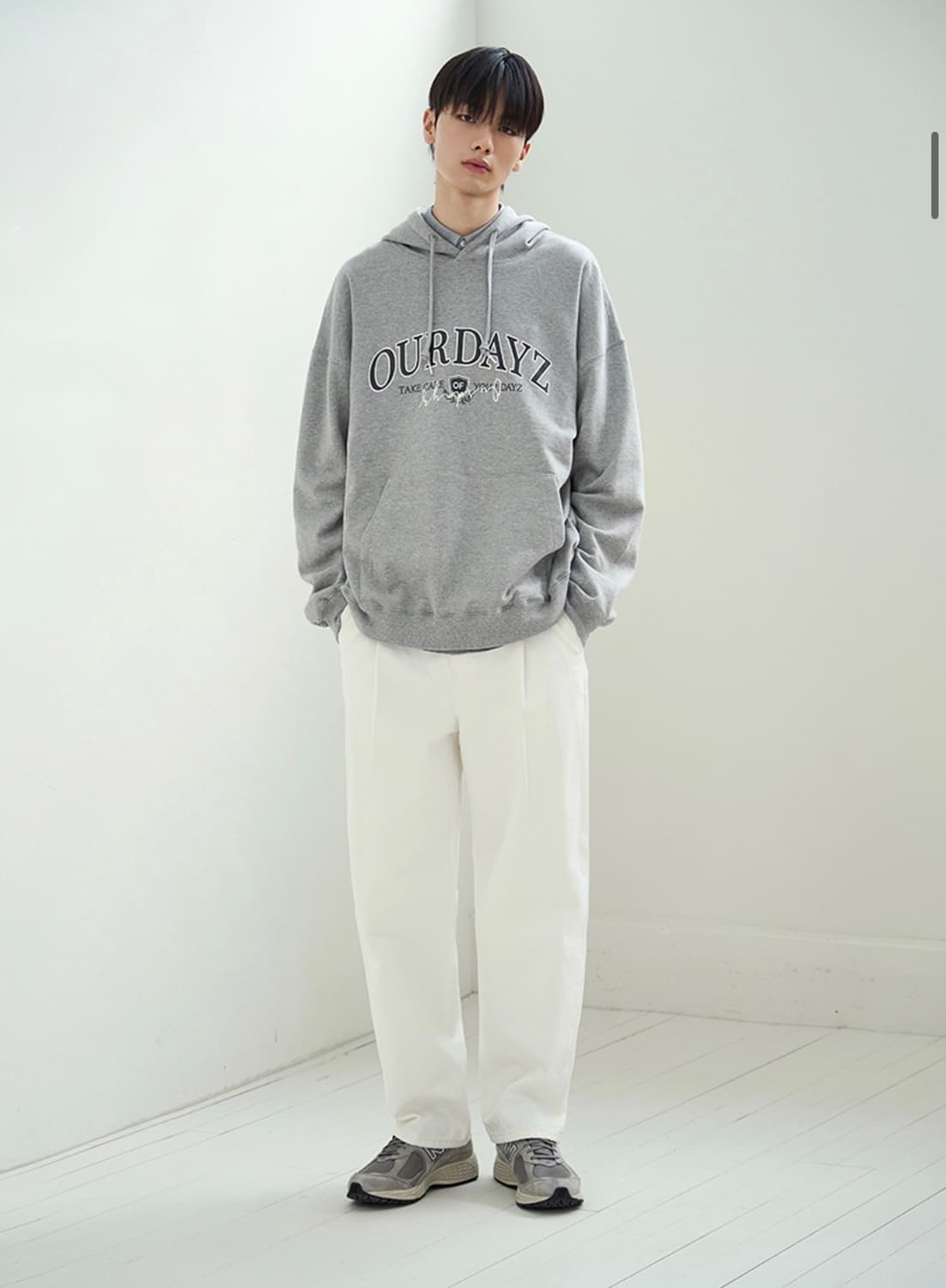 (XL) 아워데이즈 ODZ 아치 로고 후드티 [MELANGE GREY] 상품이미지4