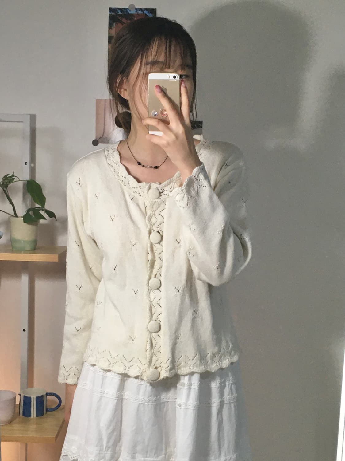 호빵단추 펀칭 가디건 상품이미지1