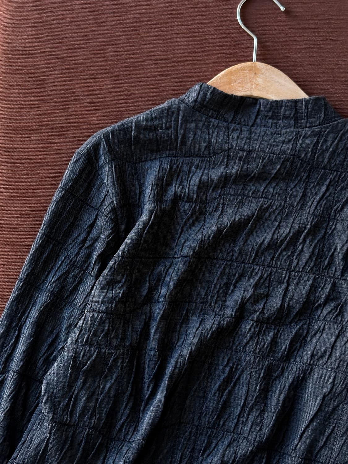 Volume pattern fabric stretched top 상품이미지8