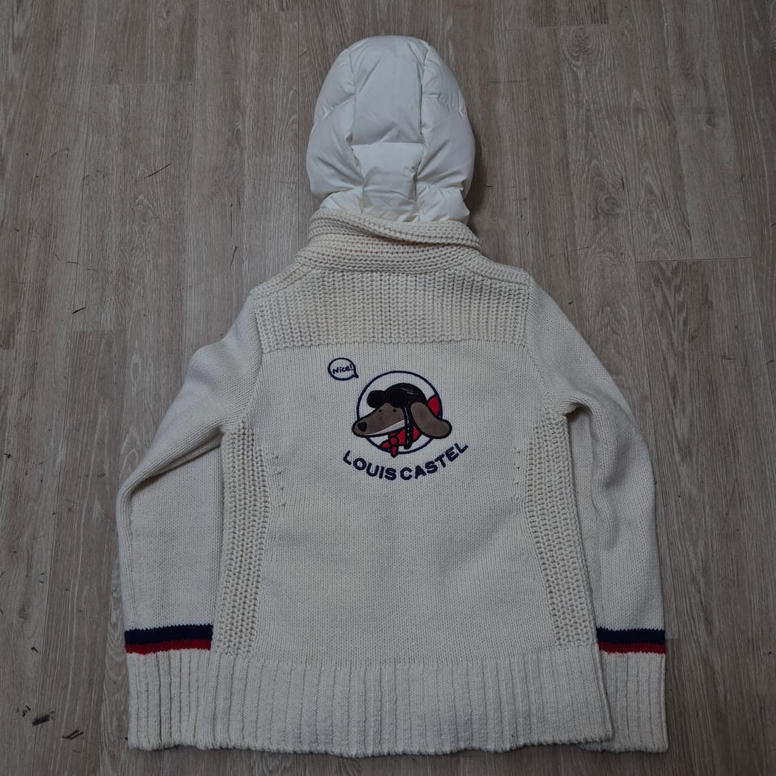 루이까스텔 골프웨어 모직 덕다운 하이브리드 니트 패딩 점퍼 M(95) 상품이미지6