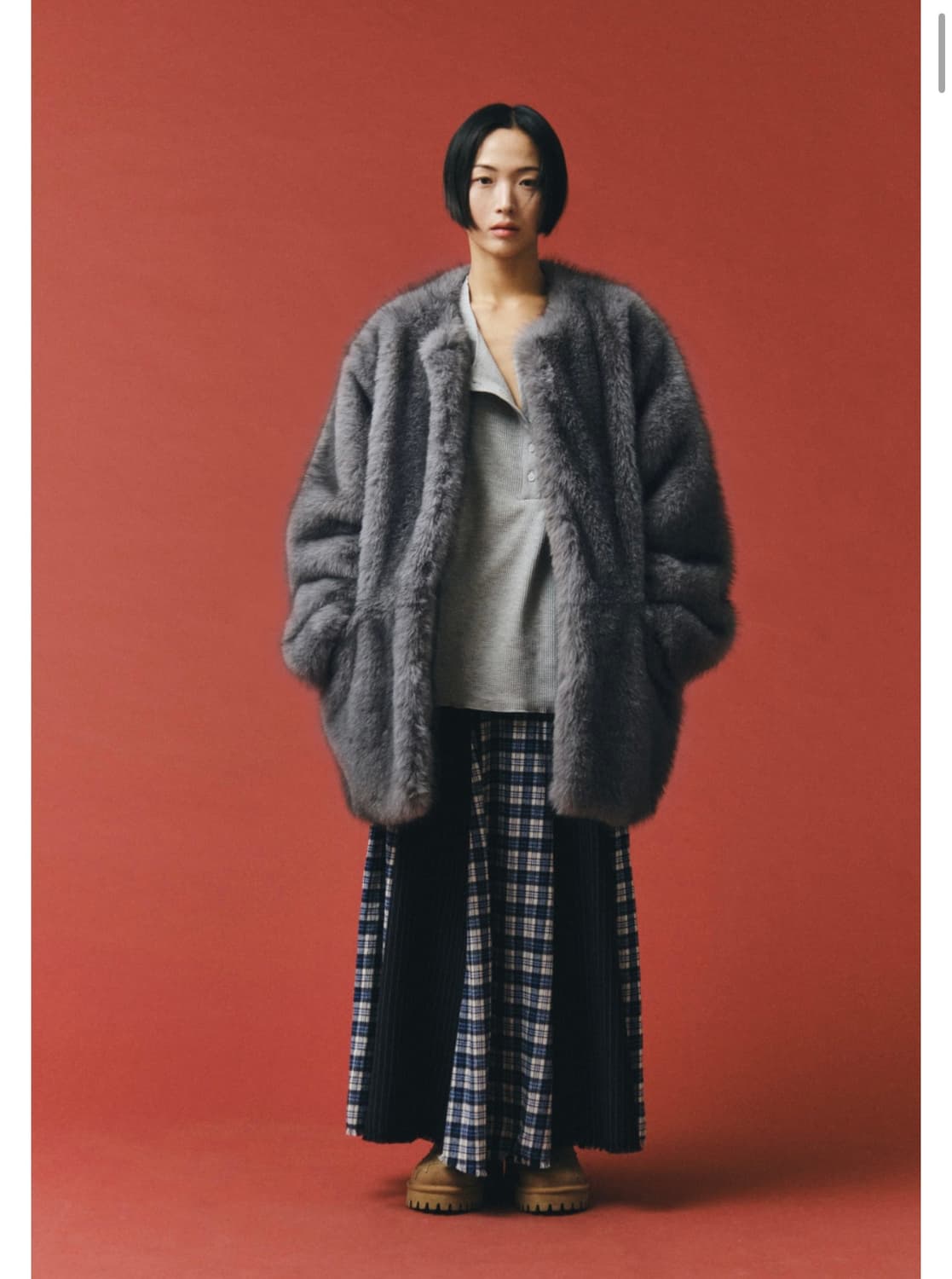 플리즈프로젝트 MIDDLE FUR JACKET, GRAY 상품이미지1