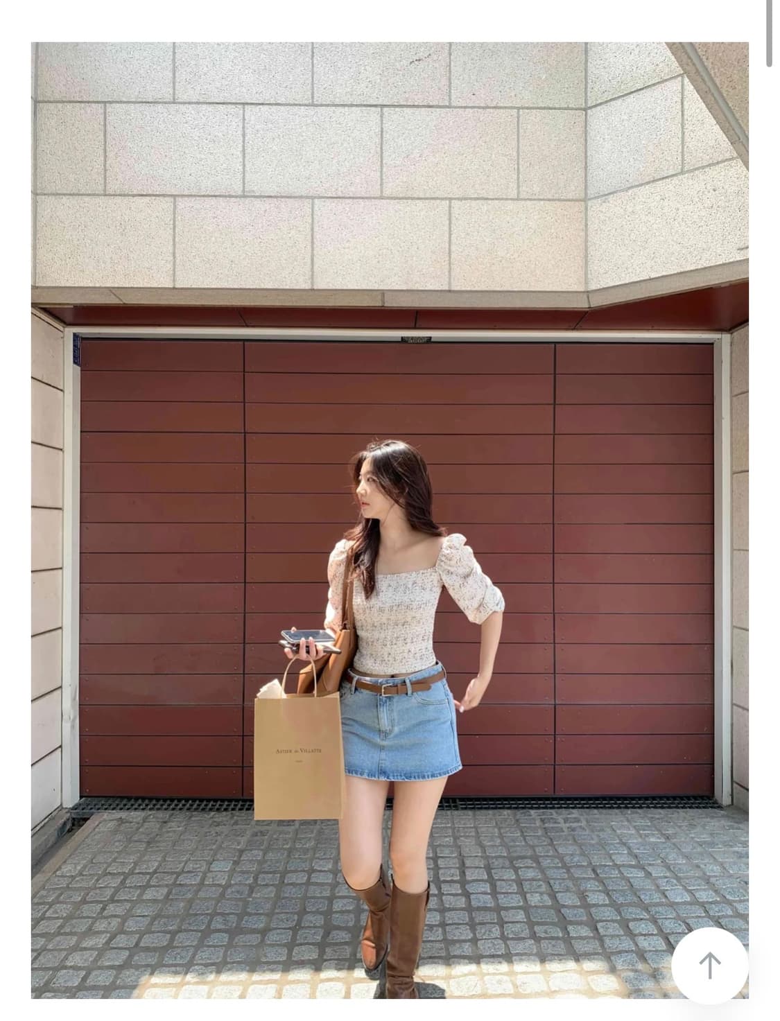 (새상품 택있음) 제니오 올 시즌스 스퀘어 블라우스  상품이미지3